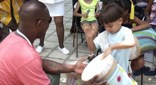 Child drumming 